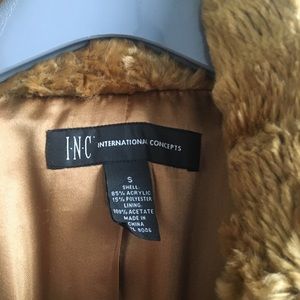 INC FAUX FUR COAT